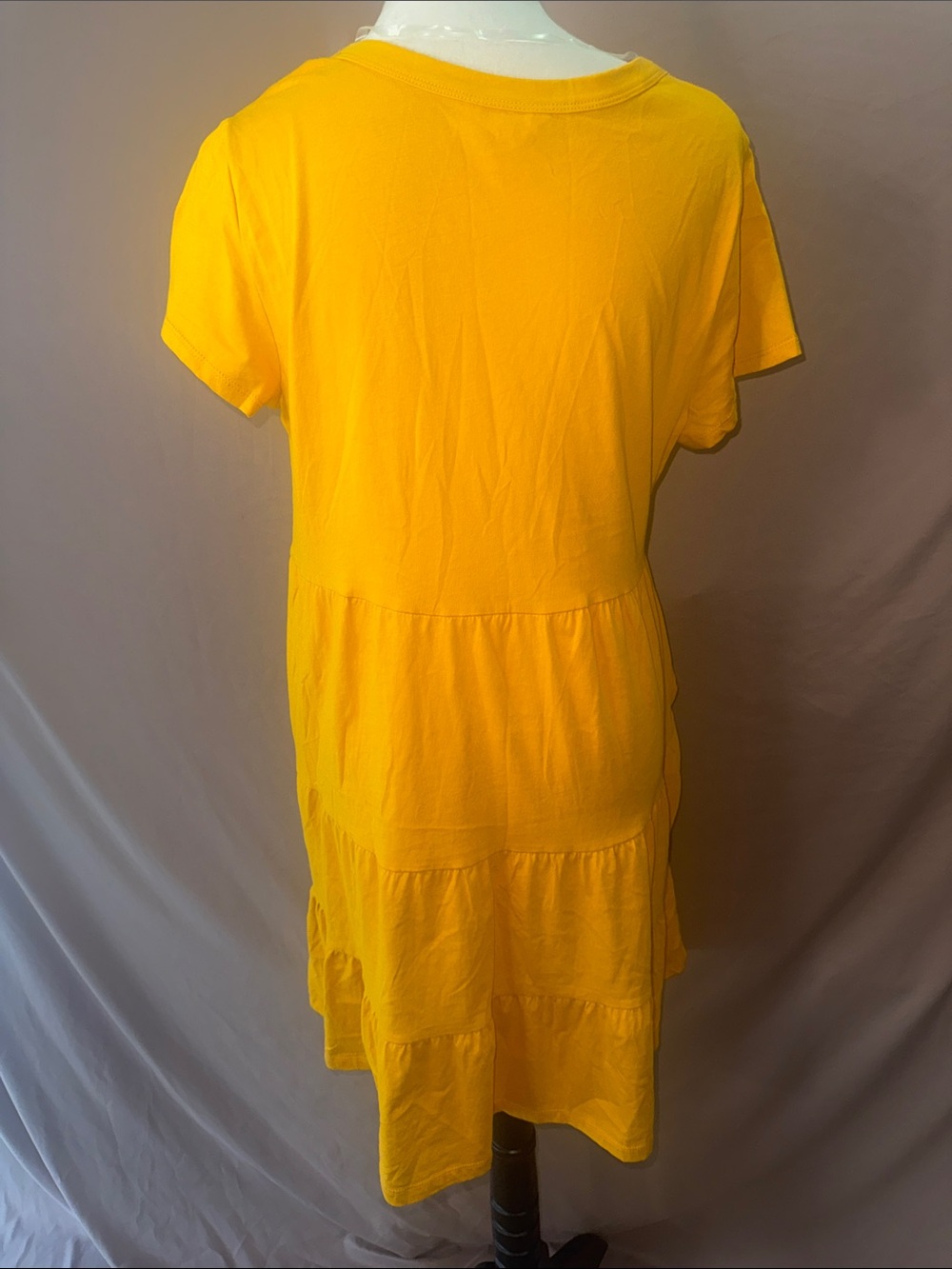 NWOT Time and Tru Gold Short Sleeve Dress - Picture 7 of 7